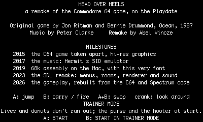 The intro page